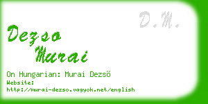 dezso murai business card