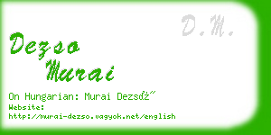 dezso murai business card